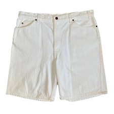 Levis 550 Jean Shorts Mens 40 White Orange Tab 90s Relaxed Baggy Made USA