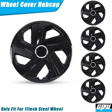 17 Inch Black Lacquer Wheel Covers Snap On Hub Caps for R17 Auto Tire & Steel