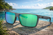 Costa Del Mar RINCON II 2 Smoke Crystal / Green Polarized Glass 580P Sunglasses