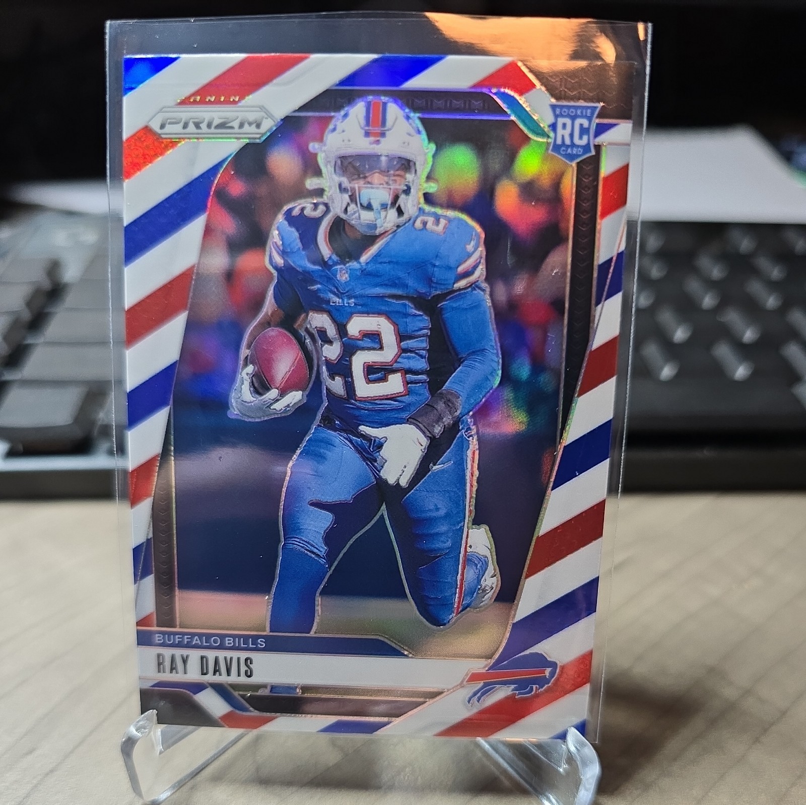 RAY DAVIS 2024 Panini Prizm RED WHITE BLUE SP Rookie RC #382 Mint Bills