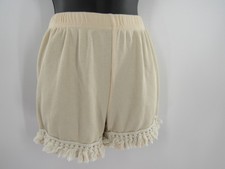 Little Girls Shein Kids Beige Shorts w/ Fringe Accent Size :12y