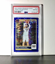 Jonas Valanciunas 2023 Panini Hoops Premium #112 40/75 Blue Pulsar PSA 10 Gem