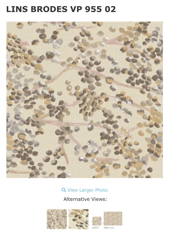 Papel pintado de vinilo 11YD x39”w ELITIS Francia italiano LINS BRODES VP 955 02 $529 Foto 2 de 4