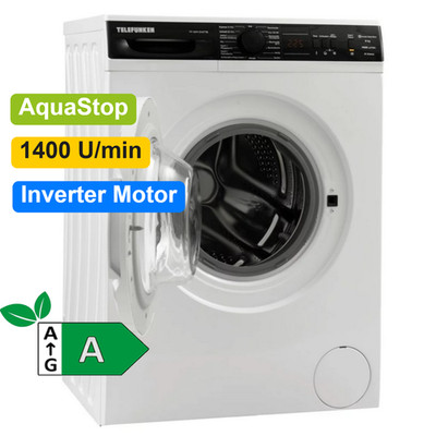 Waschmaschine 8kg Energieklasse A Inverter Motor AquaStop 1400 Umin Frontlader