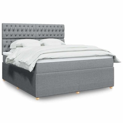 Boxspringbett Bett Polsterbett Schlafzimmerbett mit Matratze Stoff vidaXL