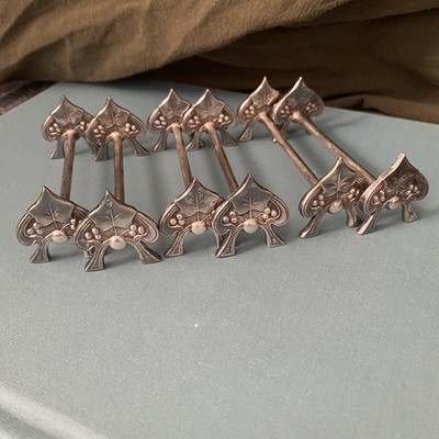 Vintage Eberle Art Nouveau Ivy Leaf Knife Rest Set Of 6