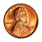 ✅ 1955 D Lincoln Wheat Cent Choice GEM BU RED Brilliant Uncirculated 1c Coin