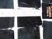Drawstring Dice Bag Lot / Coin Purse Assorted sizes 22qty black velvet 1 brown