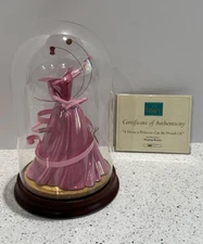 Disney WDCC SLEEPING BEAUTY Princess Aurora DRESS in GLASS DOME Figurine Statue