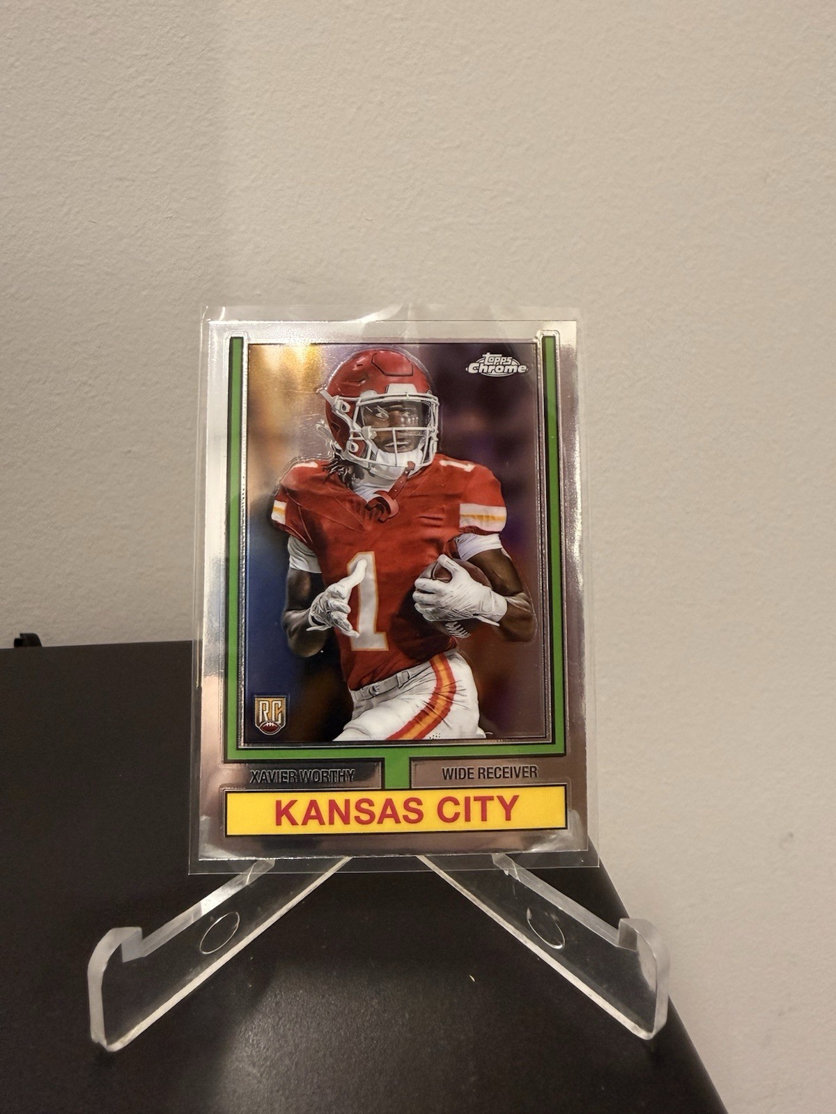 2024 Topps Chrome #74TF-8 Xavier Worthy 1974 Topps Football Refractor
