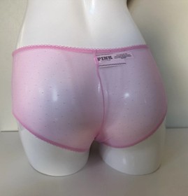 Victoria's Secret PINK Wink Push Up Bra & Cheeky Panty Set Pink Black Butterfly
