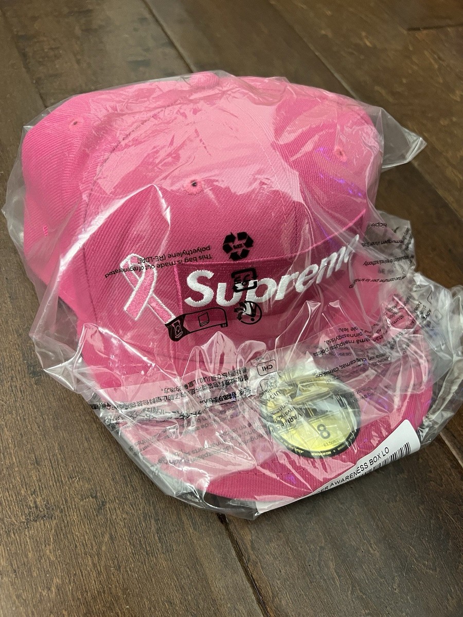 希少supreme コールガールT made in USA Supreme FW25 Breast Cancer Box Logo New Era Cap Hat Pink