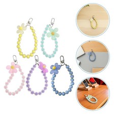5 PCS Beaded Phone Wrist Strap Charm Lanyard for Cell Flower Chain