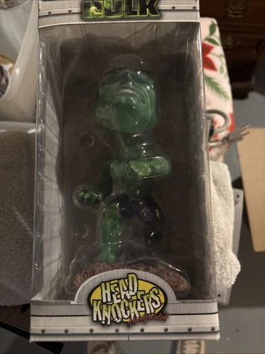 Vintage Marvel Hulk Head Knocker Hand Painted Bobblehead From The Original Movie