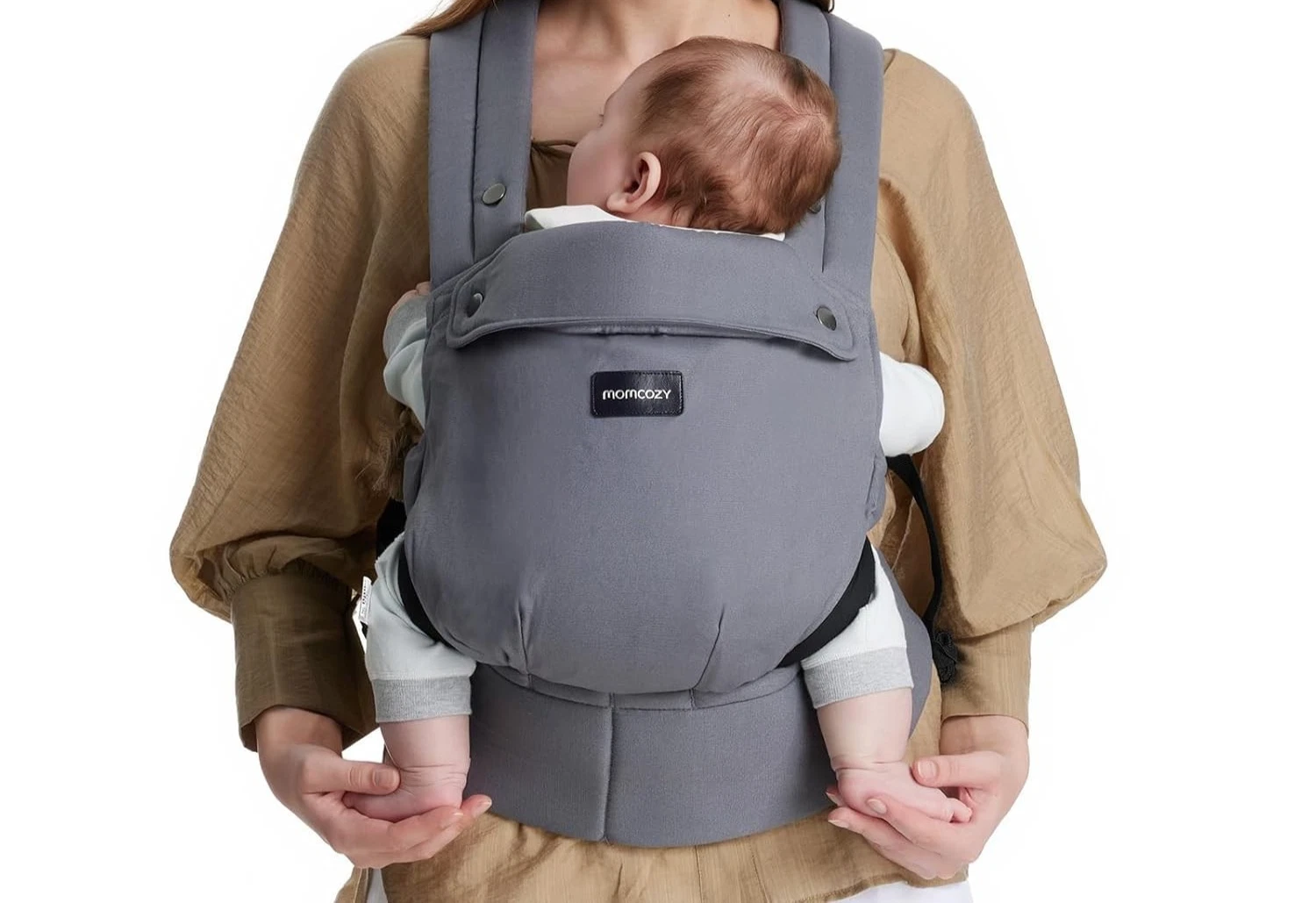 Momcozy Baby Carrier - Ergonomic Cozy & Lightweight Carrier 7-44lbs Gray