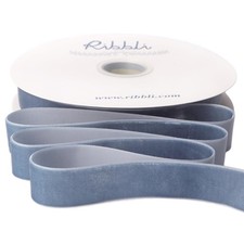 Dusty Blue Velvet Ribbon 1" x 25 Yards for Gift Wrapping  Crafts