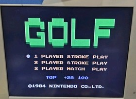 Nintendo Nes Golf Black Cartridge Famicom 