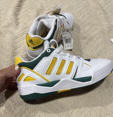 Adidas Midcity Low-Green/Yellow Basketball Old School 3 Stripes USA NEW