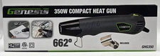 GENESIS Mini Heat Gun with Curved Nozzle 6 ft. Power Cord GHG350(W) NIB