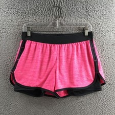 Danskin Now Shorts Womens S Pink Black Semi-Fitted Athletic Running Stretch