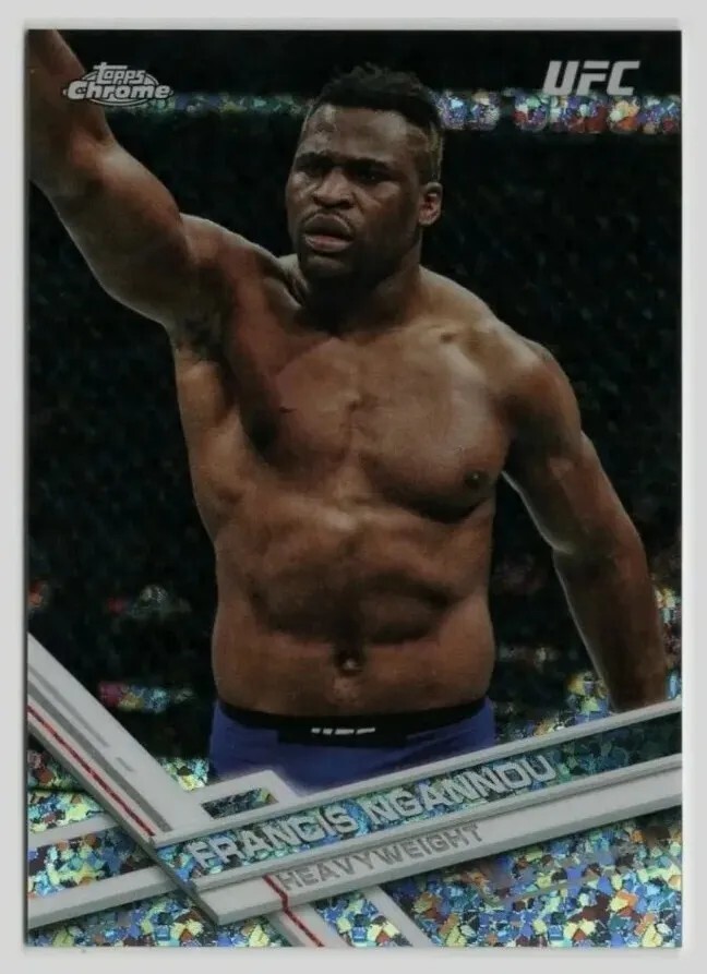 2017 Topps UFC Chrome Francis Ngannou Rookie RC Diamond Refractor SSP #78