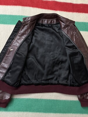 Vintage 60s 70s Oxblood Unbranded Talon Zipper Cafe Racer