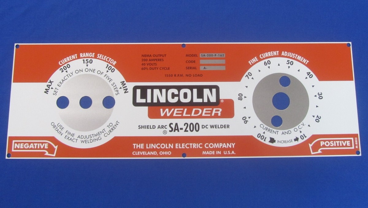 FACE YOUR MAKER / 2枚セット デスコア Sa-200 Lincoln Welder Red Face Faceplate M8803 OEM Quality USA | eBay