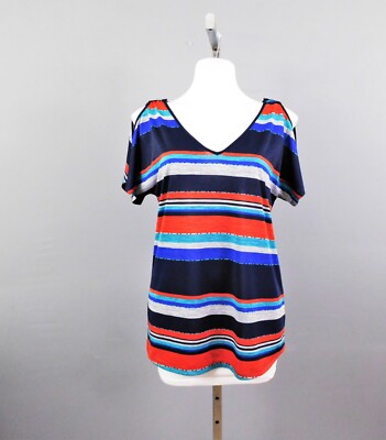 Lavish Women's Shirt, Size L, Multicolor, 96% Polyester, 4% Spandex