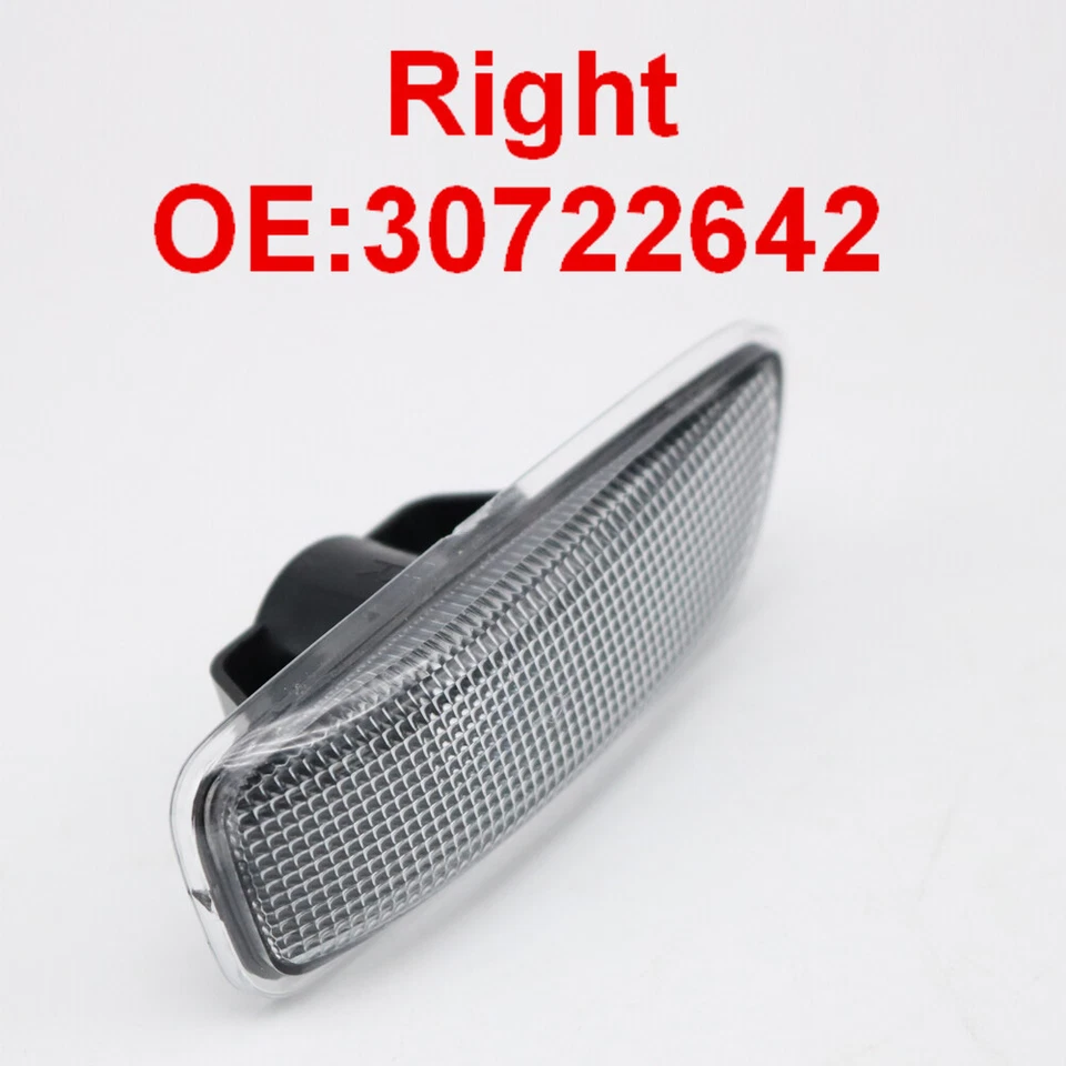 1 pieza Ajuste VOLVO XC70 XC90 S60 V70 S80 Luz Marcadora Derecha Parachoques Señal de Giro Negro Foto 2 de 4