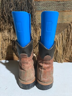 TEXAS BROWN LEATHER WORK BOOT SZ. 10 E | eBay