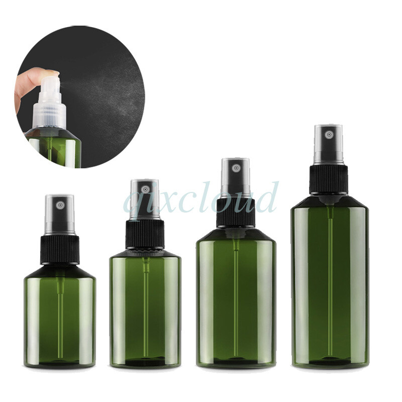 100ml 200ml Green Plastic Fine Mist Pump Spray Bottles Cosmetic