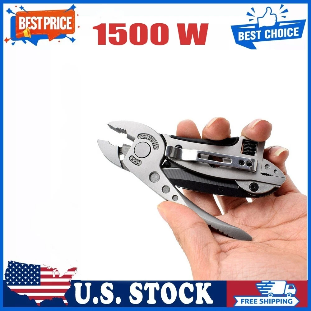 Multi Tool Set Adjustable Wrench Pliers Knife Jaw Screwdriver Foldable Survival