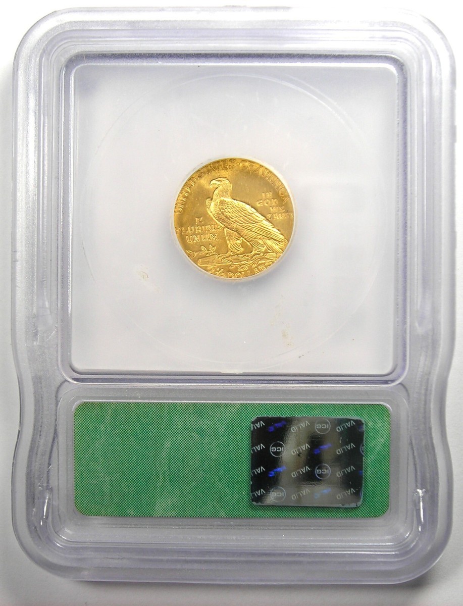 1913 Indian Gold Quarter Eagle $2.50 Coin - ICG MS64 (BU UNC