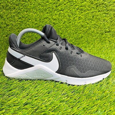 Nike Legend Essential 2 Womens Size 8.5 Black White Running Shoes Sneakers