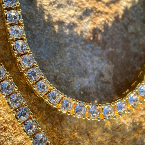 Men & Women 14K Gold Plated Iced Tennis Chain Bling Out 1 Row AAA CZ 4MM 16"-32" - Picture 14 of 20