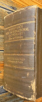 Webster's New International Dictionary 2 Nd Edition Unabridged