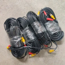 4 Pack 100ft BNCVideo Power Cable, Security Camera Wire Cord Extension Cable