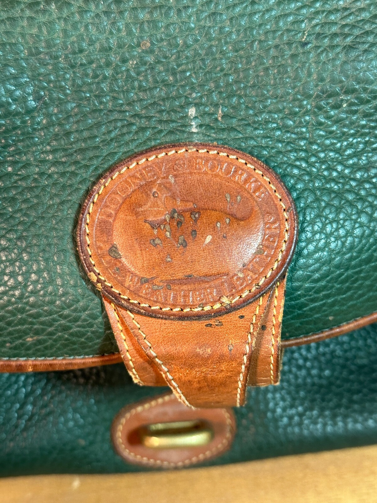 Vintage Dooney & Bourke Essex Top Handle Handbag, Green, Same Day
