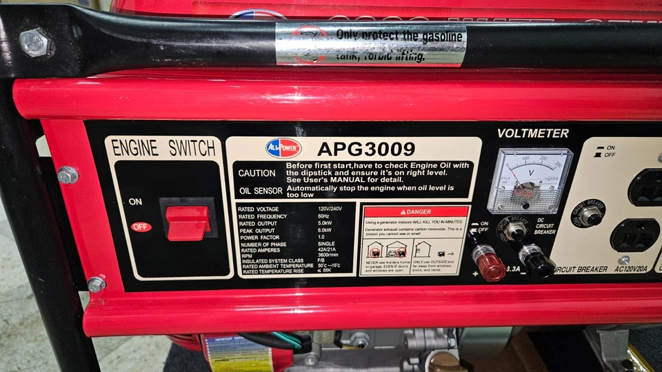 All-Power Generator 6000 Watt. MINT. Tested. Fully Functional. Very Low Hours. - Image 2 of 4