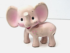 Vintage BABY Toy Infantino LOT Squeeze  Teethe PINK ELEPHANT Teether Squeak OH