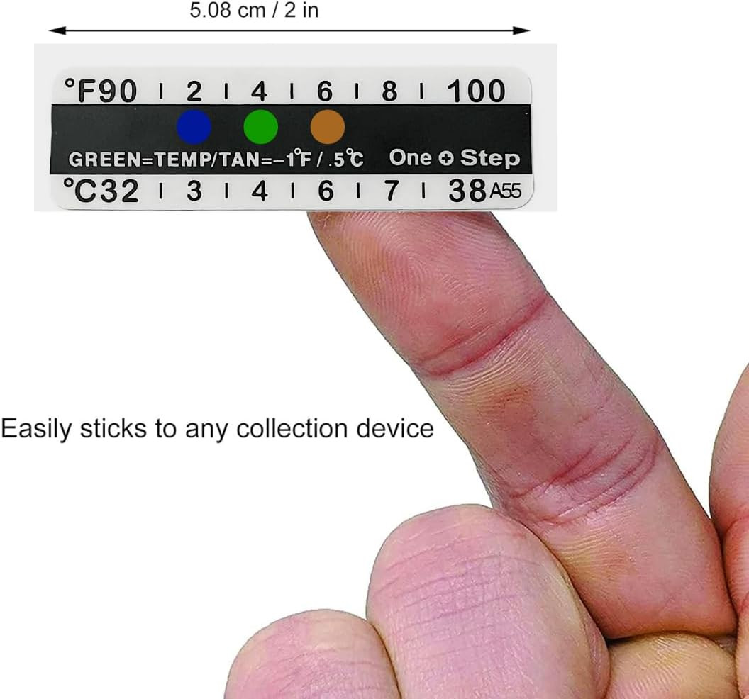 One Step Urine Temperature Test Strips, 25 X Stick on Adhesive Thermometer Strip