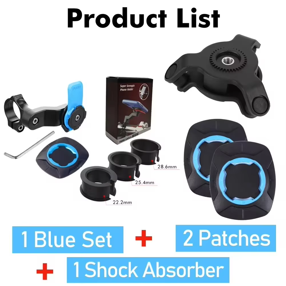 Motorcycle Bike Phone Holder Quad Lock Shock Absorber MTB Handlebar Phone Stand