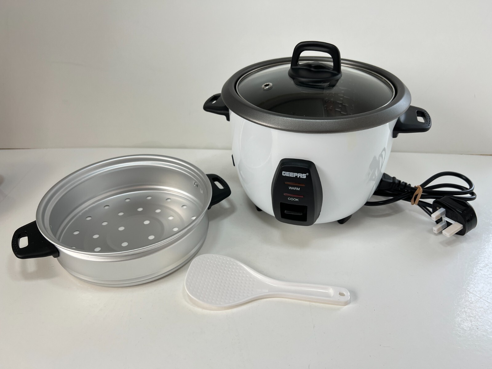 Rice Cooker & Steamer with Keep Warm Function 1L 450W Automatic Cooking Geepas