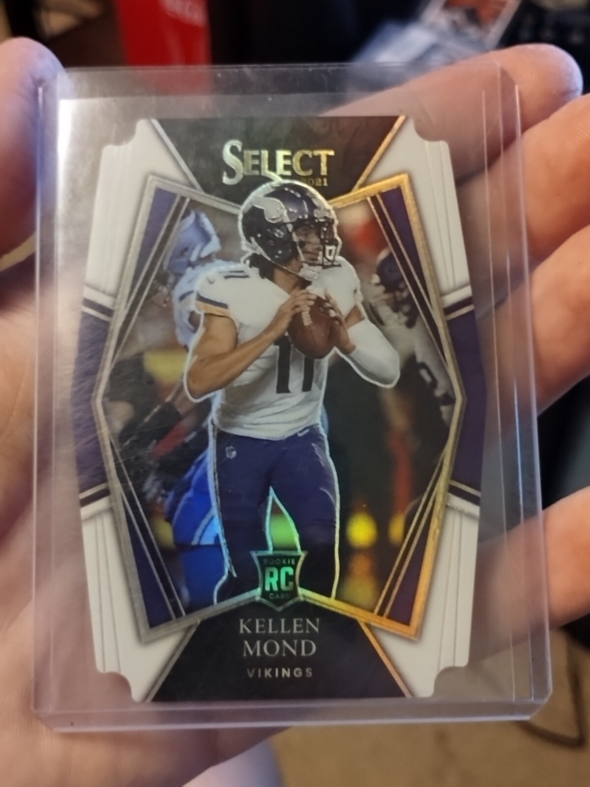 2021 Select PREMIER LEVEL 'white & purple die-cut' /99 Kellen Mond RC #164