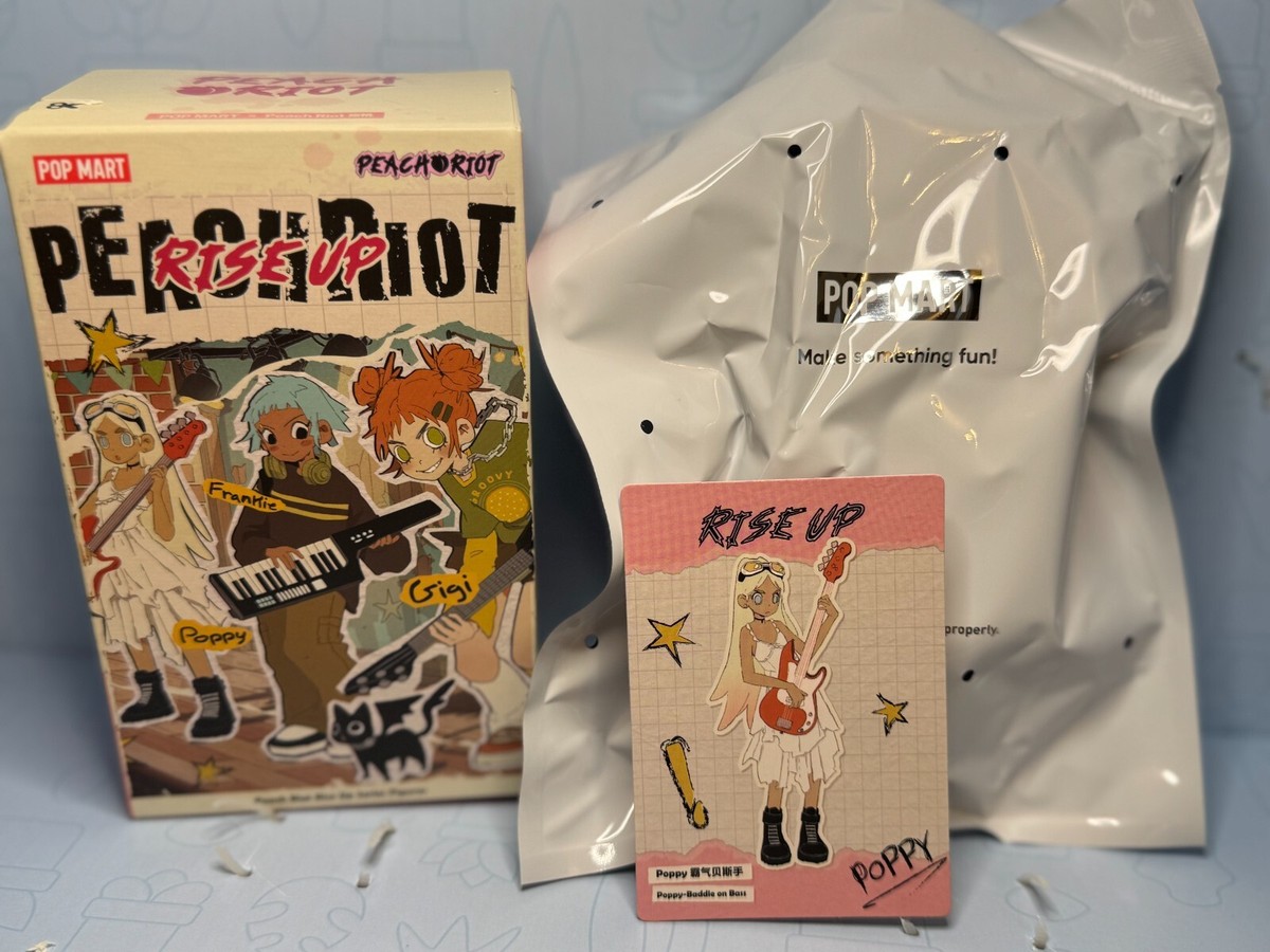 POP MART Peach Riot Rise Up Series Figure Poppy Baddie on Bass New