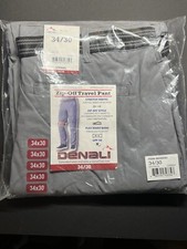 DENALI Cement Gray Travel Pants D747441S NWT 34/30 SEALED Stretch Fabric Zip Off