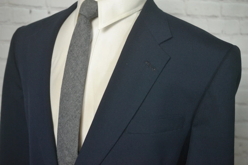 Chaqueta Blazer Abrigo Deportivo Jack Nicklaus Para Hombres Azul Marino Lana CLASSIC FIT TALLA 46L Foto 3 de 4