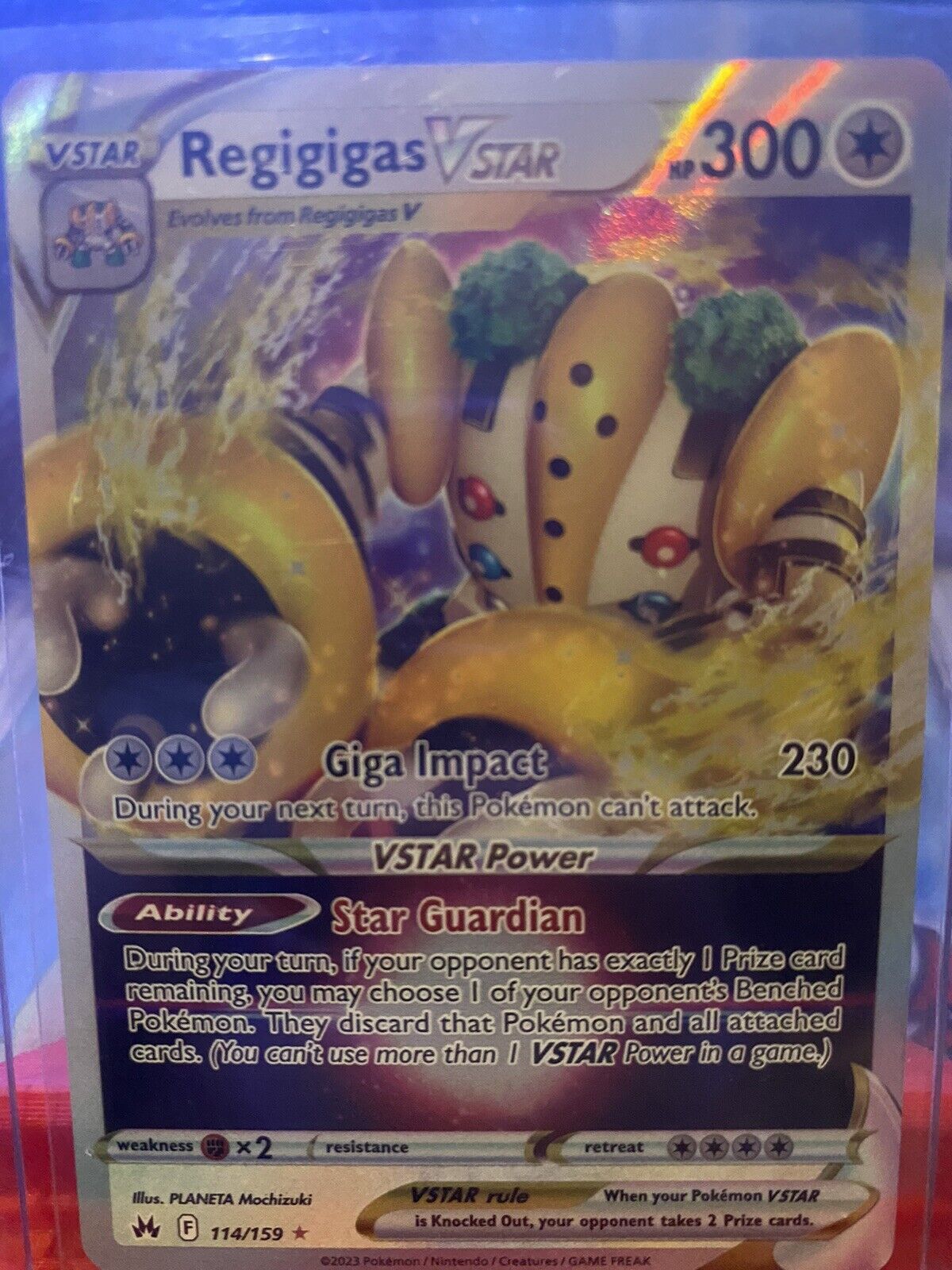 NM Pokemon Crown Zenith Regigigas VSTAR Ultra Rare 114 #114/159