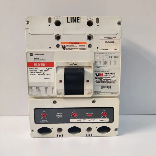 Cutler-Hammer HLD3600VW Industrial Circuit Breaker Frame 600A HLD 65K
