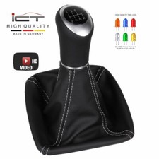 ICT Schaltknauf LED Leder passt für Ford Mondeo MK4 Naht silber B47